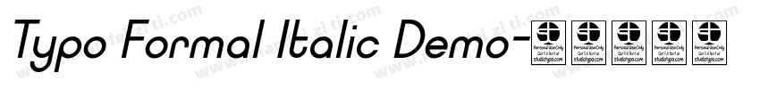 Typo Formal Italic Demo字体转换